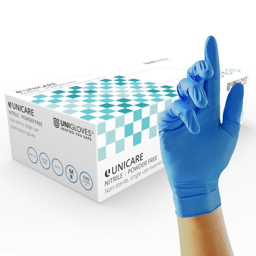 Blue Nitrile Gloves - Powder Free - Case of 1000 - Small